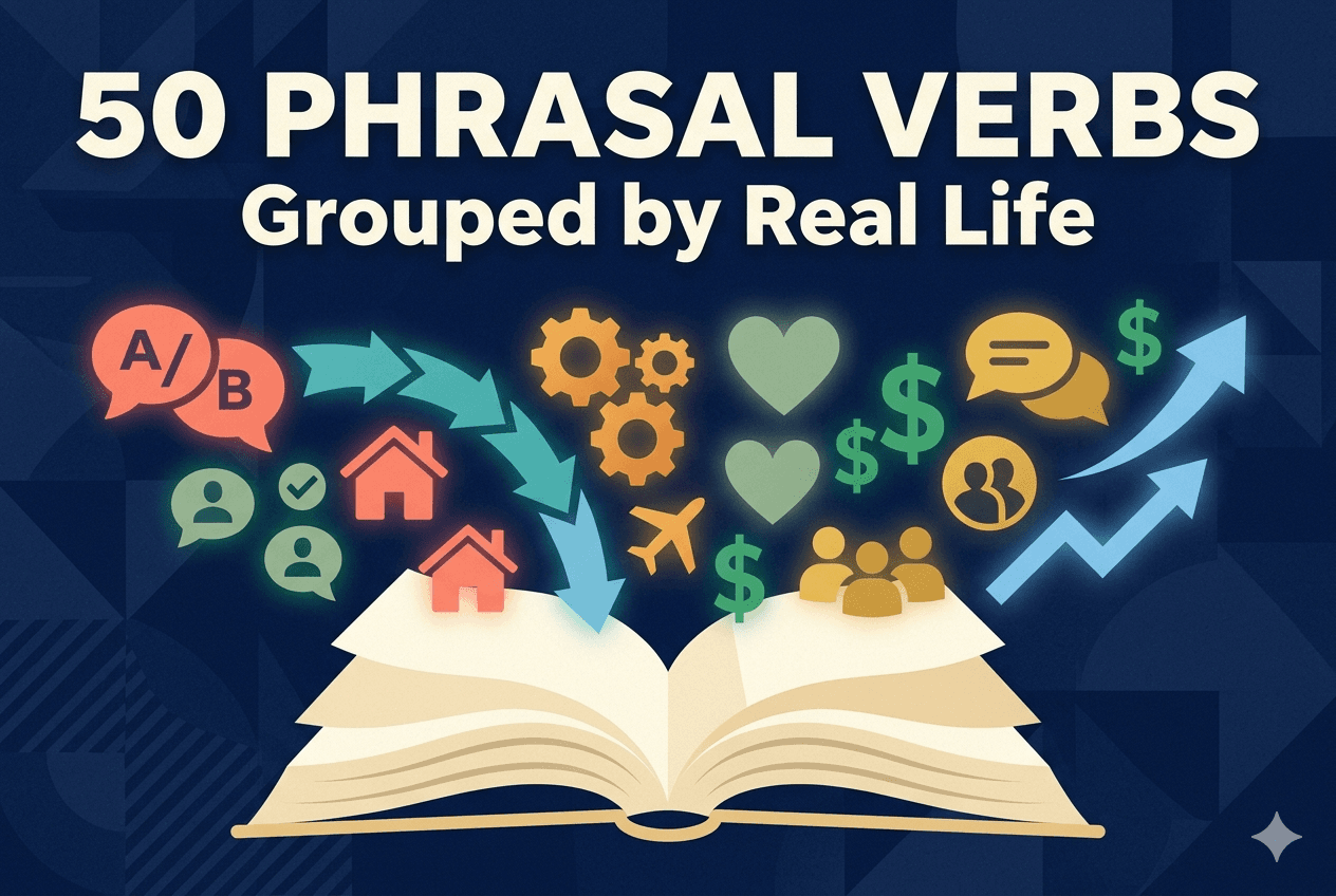 Cover image for The 50 Most Useful English Phrasal Verbs