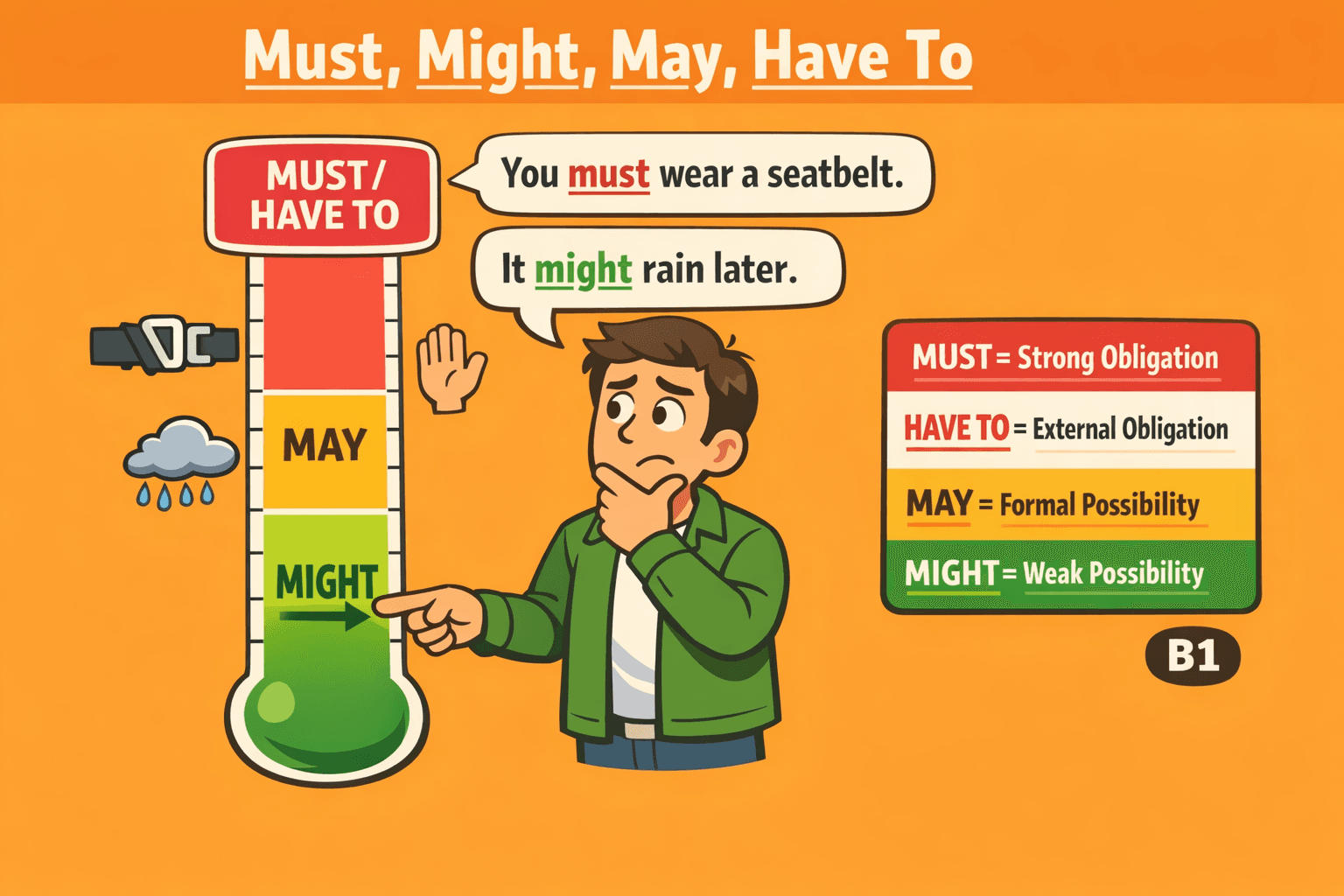 Modal Verbs: Must, Might, May, Have To